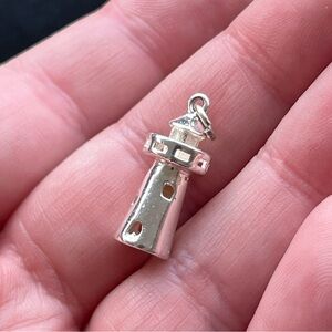 VTG Coastal Lighthouse 925 Sterling Silver Italy Bracelet Charm
